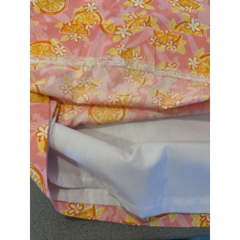 Lilly Pulitzer Oranges Crocodile Floral Shift Dress SZ 10 Cotton Pockets Zip - Picture 6 of 8